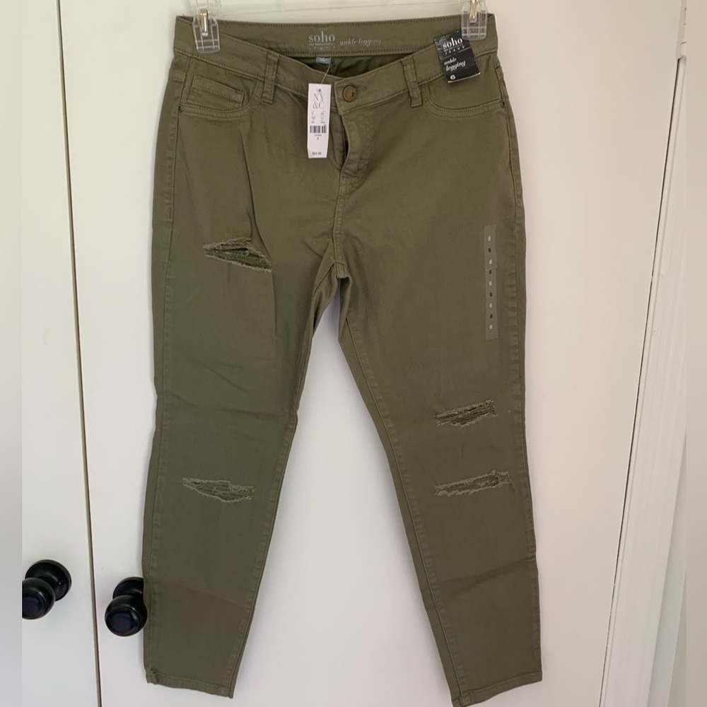 Soho Green Ankle Cropped Jeans
